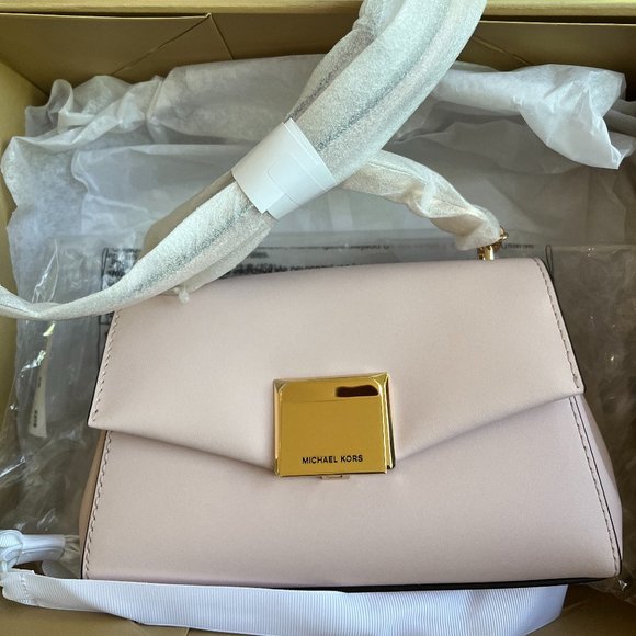 Brand New! Michael Kors Cross-Body Purse in this season's "it" color - blush. - Picture 1 of 9